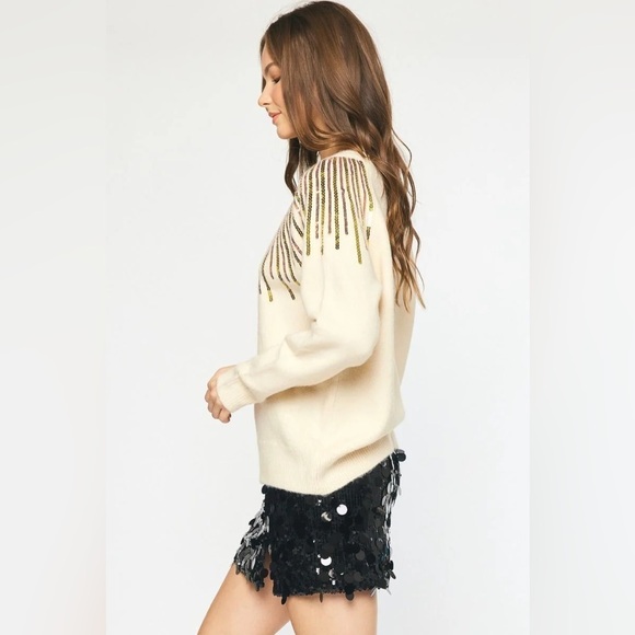 Gold sequin sweater - Picture 3 of 7